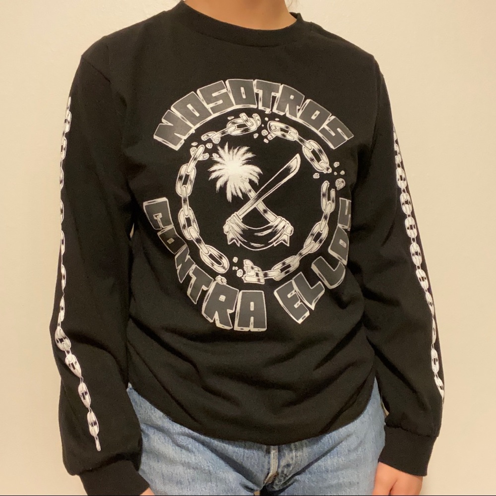 us versus them black longsleeve